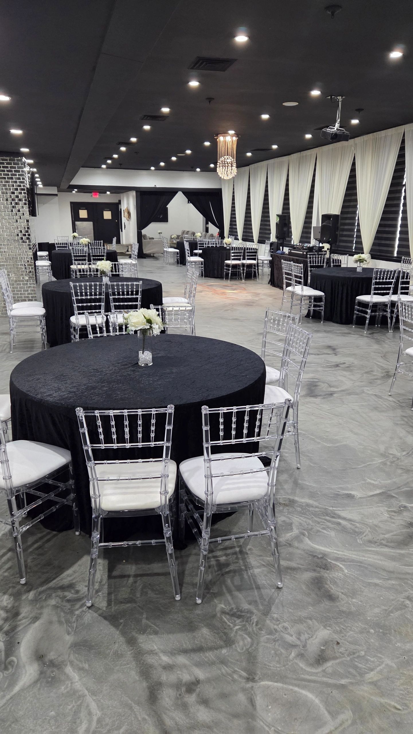 Elegant banquet hall event setup